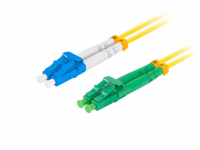 FIBEROPTISK PATCHKABEL SM LC/APC-LC/UPC DUPLEX 0,5M LSZH G657A1 3,0MM GUL LANBERG