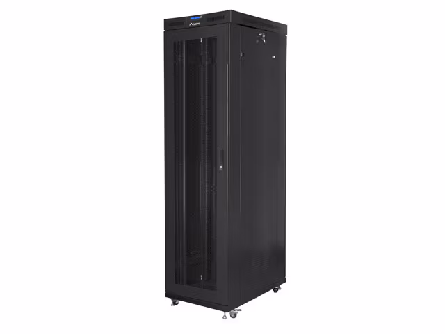 RACKSKÅP 19" FRISTÅENDE 47U/800X1000 (FLAT PACK) MED NÄTDÖRR LCD SVART LANBERG V2