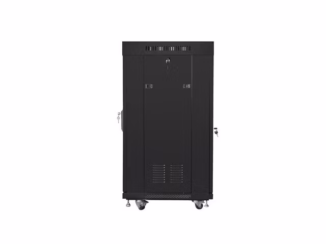 RACKSKÅP 19" FRISTÅENDE 22U/600X600 (FLAT PACK) MED NÄTDÖRR LCD SVART LANBERG V2
