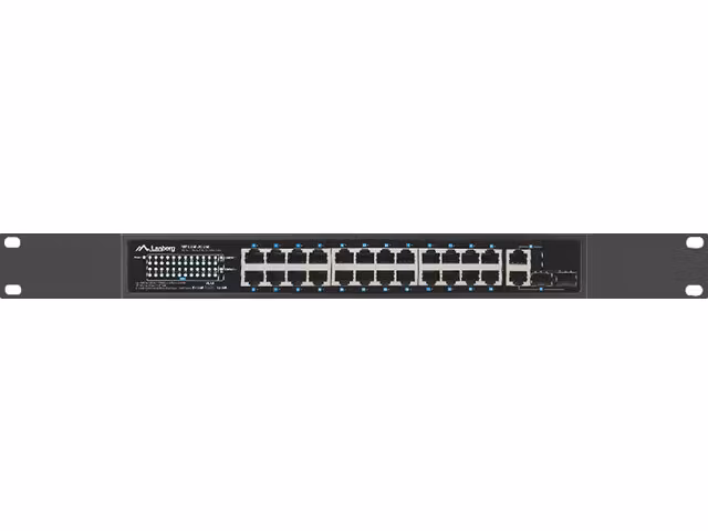 SWITCH LANBERG 24X 100MB POE+/2X COMBO RACK 19" GIGABIT ETHERNET 250W