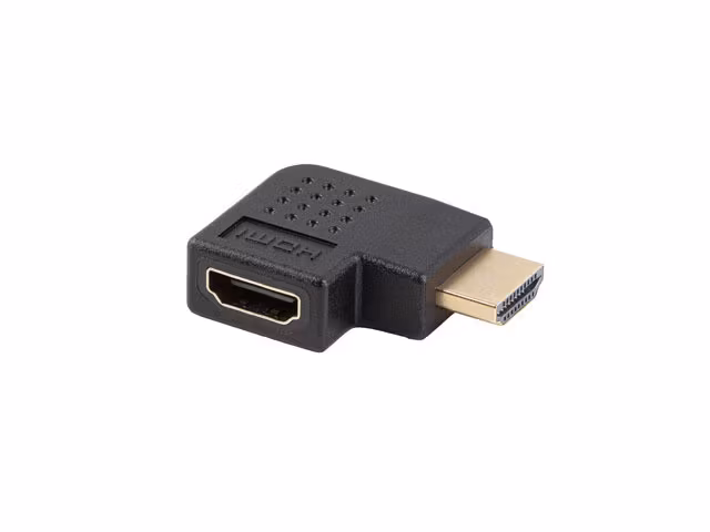 undefinedHDMI(M)->HDMI(F) ADAPTER 4K VINKLAD HÖGER SVART LANBERGundefined