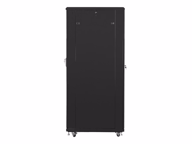 RACKSKÅP 19" FRISTÅENDE 42U/800X1000 MED PERFORERAD DÖRR SVART LANBERG (MONTERAD)