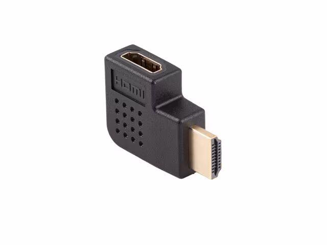 undefinedHDMI(M)->HDMI(F) ADAPTER 4K VINKLAD VÄNSTER SVART LANBERGundefined
