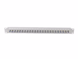 PATCHPANEL 24 PORTAR 1U F-TYP KONTAKT GRÅ LANBERG