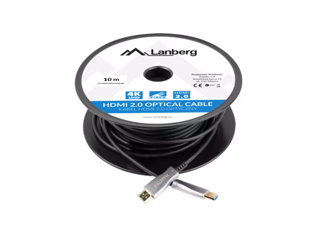 HDMI M/M V2.0 KABEL 10M OPTISK SVART AOC LANBERG