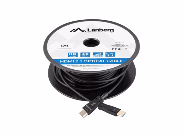 HDMI M/M V2.1 KABEL 10M OPTISK SVART AOC LANBERG