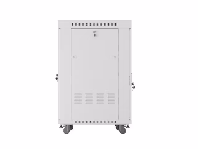 RACKSKÅP 19" FRISTÅENDE 22U/600X800 (FLAT PACK) MED GLASDÖRR LCD GRÅ LANBERG V2