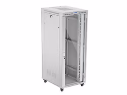 RACKSKÅP 19" FRISTÅENDE 42U/800X1000 (FLAT PACK) MED GLASDÖRR LCD GRÅ LANBERG V2