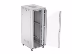 RACKSKÅP 19" FRISTÅENDE 42U/800X1000 (FLAT PACK) MED GLASDÖRR LCD GRÅ LANBERG V2