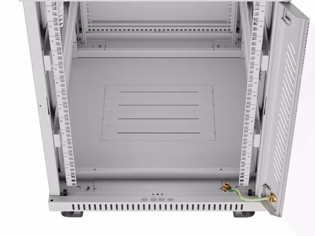 RACKSKÅP 19" FRISTÅENDE 15U/600X800 (FLAT PACK) MED GLASDÖRR LCD GRÅ LANBERG V2