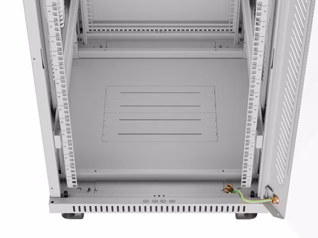 RACKSKÅP 19" FRISTÅENDE 22U/600X800 (FLAT PACK) MED GLASDÖRR LCD GRÅ LANBERG V2