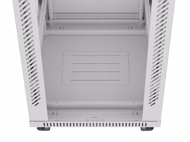 RACKSKÅP 19" FRISTÅENDE 42U/600X800 (FLAT PACK) MED GLASDÖRR LCD GRÅ LANBERG V2