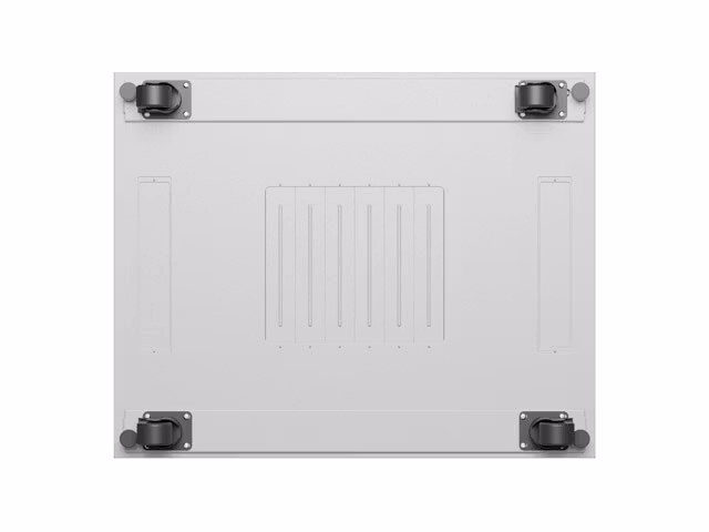 RACKSKÅP 19" FRISTÅENDE 42U/800X1000 (FLAT PACK) MED GLASDÖRR LCD GRÅ LANBERG V2