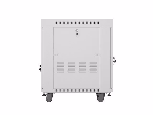 RACKSKÅP 19" FRISTÅENDE 15U/600X800 (FLAT PACK) MED GLASDÖRR LCD GRÅ LANBERG V2
