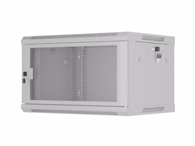 INSTALLATIONSRACK 19" 6U 600X450 GRÅ PERFORERAD DÖRR LANBERG (FLAT PACK)