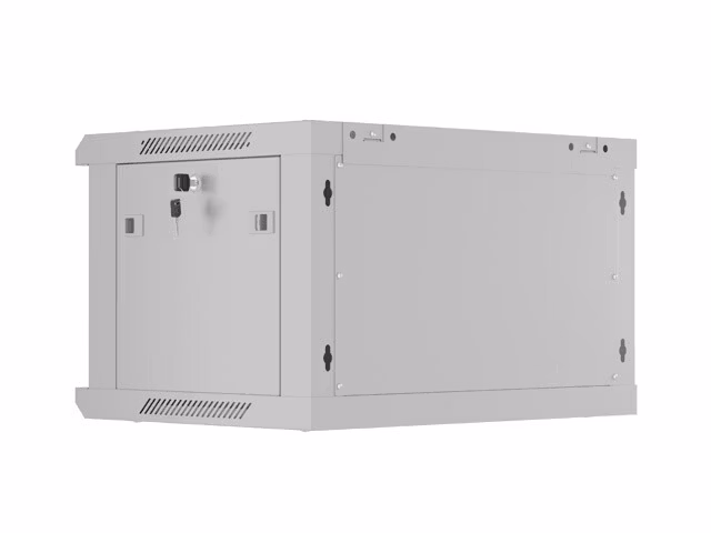INSTALLATIONSRACK 19" 6U 600X450 GRÅ PERFORERAD DÖRR LANBERG (FLAT PACK)