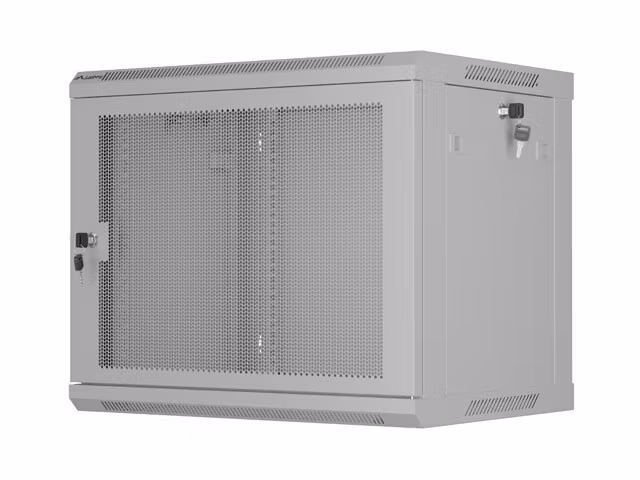 INSTALLATIONSRACK 19" 9U 600X450 GRÅ PERFORERAD DÖRR LANBERG (FLAT PACK)