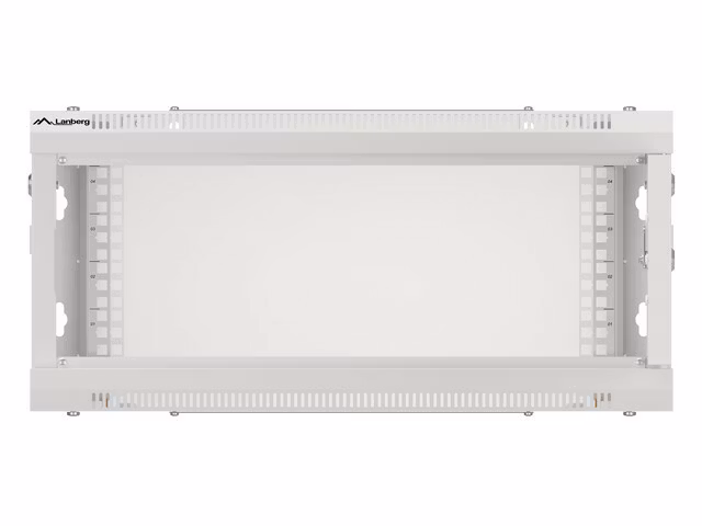 RACKSKÅP 19" VÄGGMONTERAT 4U/600X450 (FLAT PACK) V2 GRÅ LANBERG