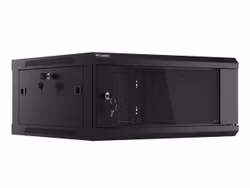 RACKSKÅP 19" VÄGGMONTERAT 4U/600X600 (FLAT PACK) V2 SVART LANBERG