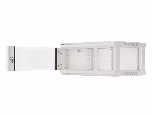 RACKSKÅP 19" VÄGGMONTERAT 4U/600X450 (FLAT PACK) V2 GRÅ LANBERG