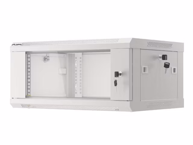 RACKSKÅP 19" VÄGGMONTERAT 4U/600X450 (FLAT PACK) V2 GRÅ LANBERG