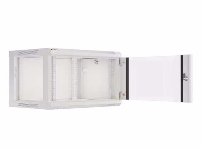 RACKSKÅP 19" VÄGGMONTERAT 6U/600X450 (FLAT PACK) V2 GRÅ LANBERG