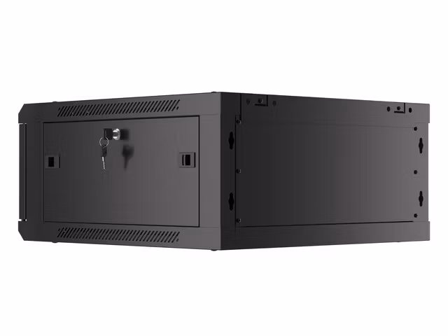 RACKSKÅP 19" VÄGGMONTERAT 4U/600X600 (FLAT PACK) V2 SVART LANBERG