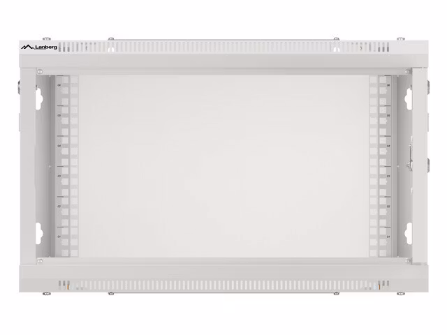 RACKSKÅP 19" VÄGGMONTERAT 6U/600X450 (FLAT PACK) V2 GRÅ LANBERG