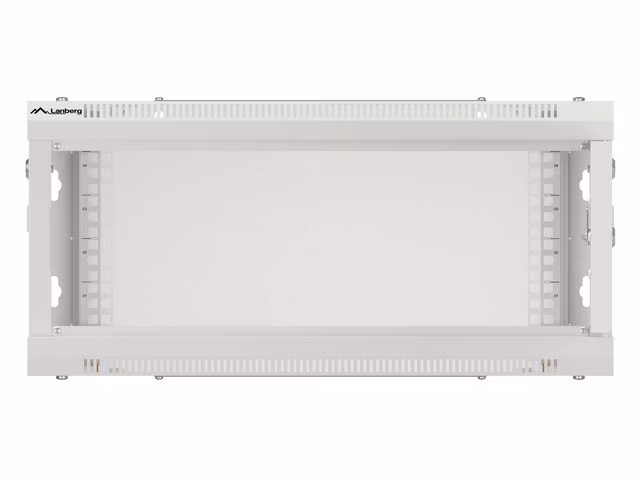 RACKSKÅP 19" VÄGGMONTERAT 4U/600X600 (FLAT PACK) V2 GRÅ LANBERG