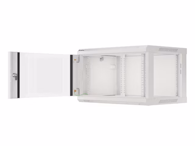 RACKSKÅP 19" VÄGGMONTERAT 6U/600X450 (FLAT PACK) V2 GRÅ LANBERG