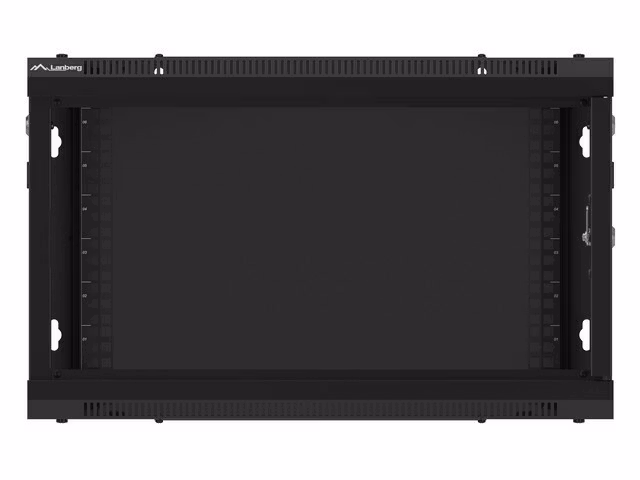 RACKSKÅP 19" VÄGGMONTERAT 6U/600X600 (FLAT PACK) SVART LANBERG V2
