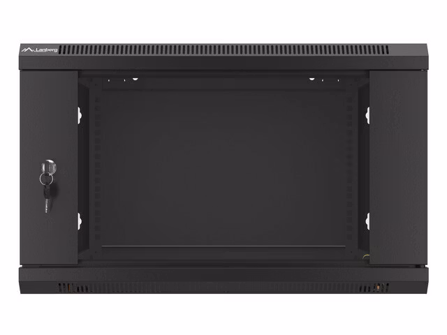 RACKSKÅP 19" VÄGGMONTERAT 6U/600X600 (FLAT PACK) SVART LANBERG V2