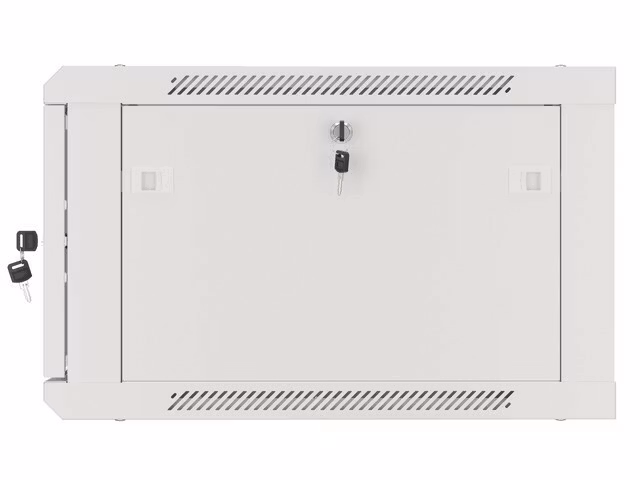 RACKSKÅP 19" VÄGGMONTERAT 6U/600X600 (FLAT PACK) MED GLASDÖRR GRÅ LANBERG V2