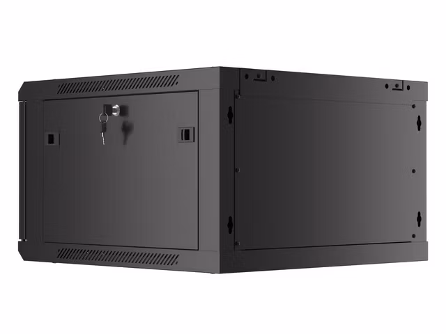 RACKSKÅP 19" VÄGGMONTERAT 6U/600X600 (FLAT PACK) SVART LANBERG V2