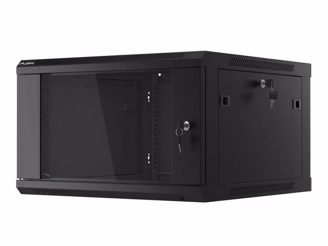 RACKSKÅP 19" VÄGGMONTERAT 6U/600X600 (FLAT PACK) SVART LANBERG V2