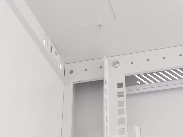 RACKSKÅP 19" VÄGGMONTERAT 6U/600X600 (FLAT PACK) MED GLASDÖRR GRÅ LANBERG V2