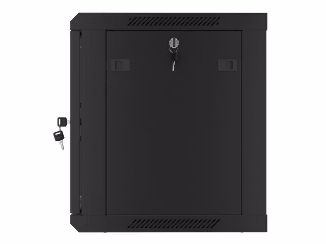 RACKSKÅP 19" VÄGGMONTERAT 9U/600X450 (FLAT PACK) V2 SVART LANBERG