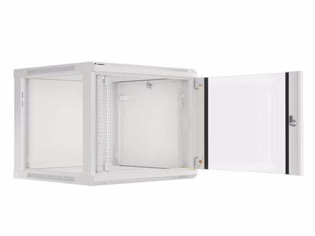 RACKSKÅP 19" VÄGGMONTERAT 9U/600X600 (FLAT PACK) V2 GRÅ LANBERG