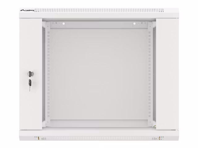 RACKSKÅP 19" VÄGGMONTERAT 9U/600X600 (FLAT PACK) V2 GRÅ LANBERG