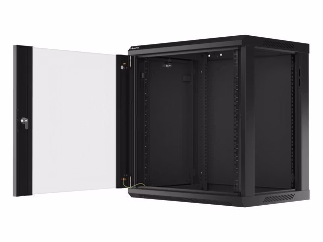 RACKSKÅP 19" VÄGGMONTERAT 12U/600X450 (FLAT PACK) SVART LANBERG V2