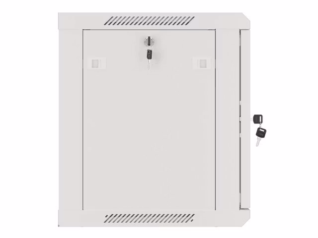 RACKSKÅP 19" VÄGGMONTERAT 9U/600X450 (FLAT PACK) MED GLASDÖRR GRÅ LANBERG V2