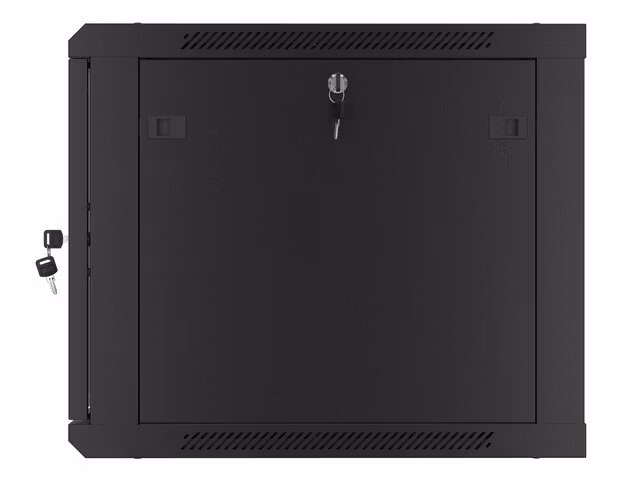 RACKSKÅP 19" VÄGGMONTERAT 9U/600X600 (FLAT PACK) V2 SVART LANBERG