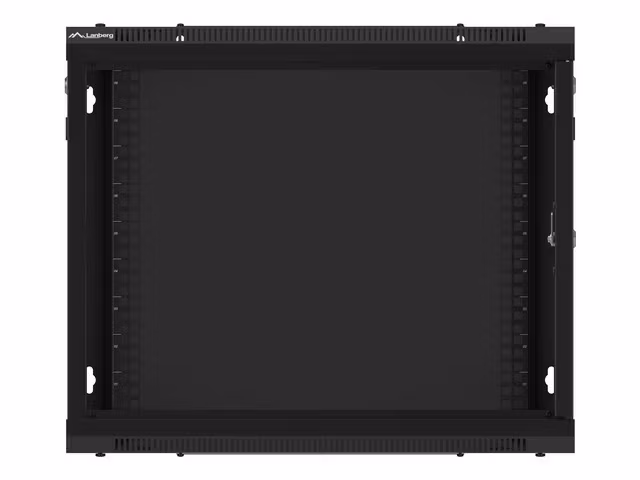 RACKSKÅP 19" VÄGGMONTERAT 9U/600X450 (FLAT PACK) V2 SVART LANBERG