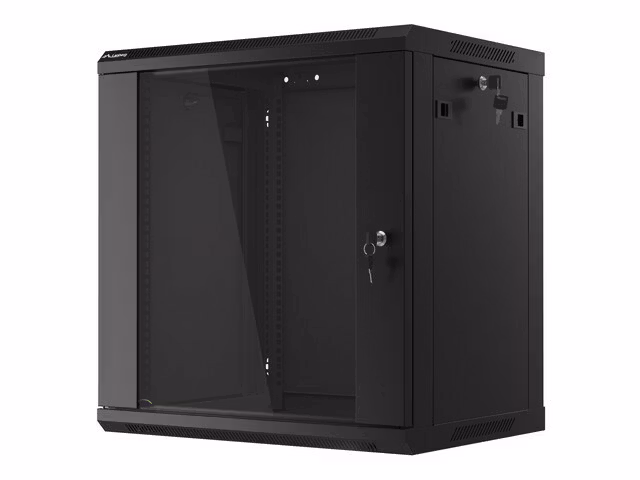 RACKSKÅP 19" VÄGGMONTERAT 12U/600X450 (FLAT PACK) SVART LANBERG V2