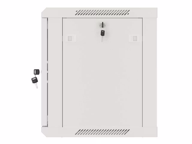RACKSKÅP 19" VÄGGMONTERAT 9U/600X450 (FLAT PACK) MED GLASDÖRR GRÅ LANBERG V2