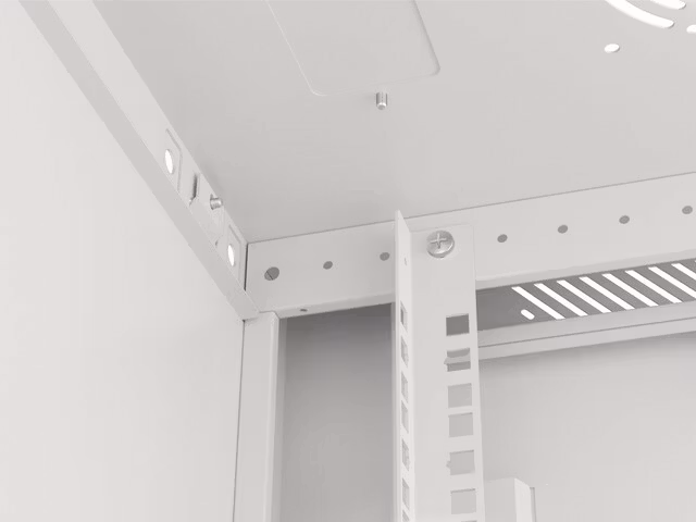 RACKSKÅP 19" VÄGGMONTERAT 9U/600X450 (FLAT PACK) MED GLASDÖRR GRÅ LANBERG V2