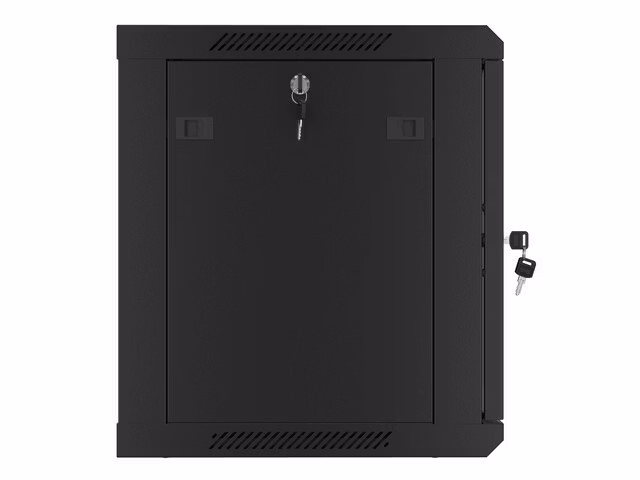 RACKSKÅP 19" VÄGGMONTERAT 9U/600X450 (FLAT PACK) V2 SVART LANBERG