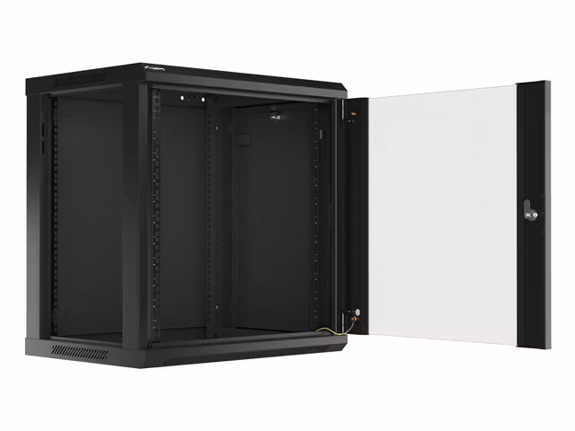 RACKSKÅP 19" VÄGGMONTERAT 12U/600X450 (FLAT PACK) SVART LANBERG V2