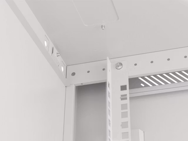RACKSKÅP 19" VÄGGMONTERAT 9U/600X600 (FLAT PACK) V2 GRÅ LANBERG