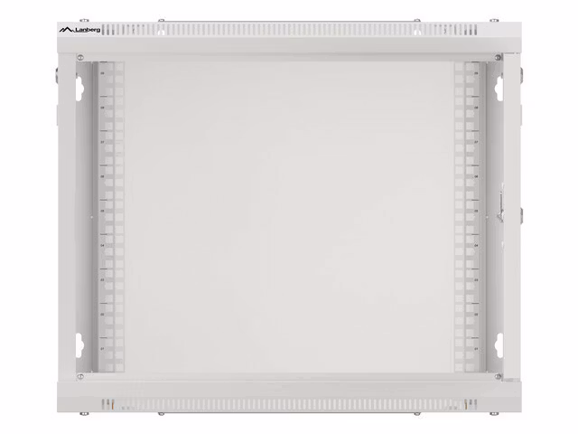 RACKSKÅP 19" VÄGGMONTERAT 9U/600X600 (FLAT PACK) V2 GRÅ LANBERG